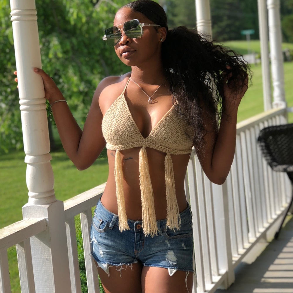 Crochet Fringed Bralette